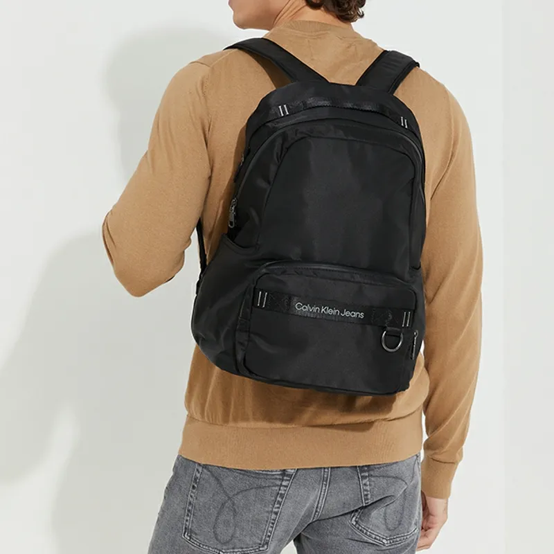 CALVIN KLEIN Polyester Backpack Men's Black-4