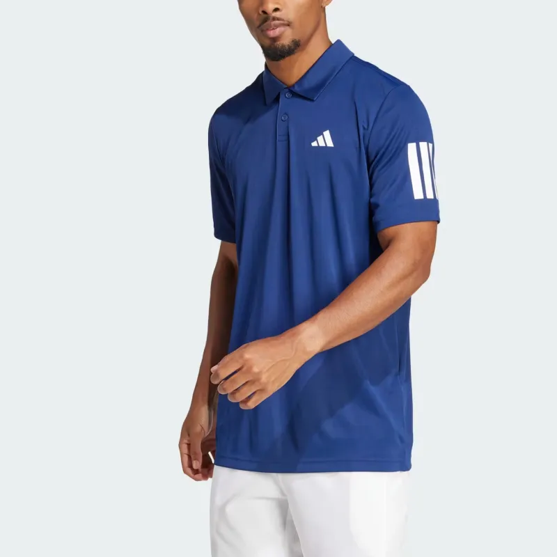 Adidas Tennis3 Stripes Polo Shirt Men's Dark Blue-2