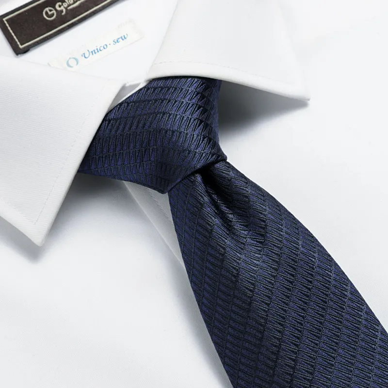 GOLDLION Mulberry Silk Ties Men's Royal Blue-13
