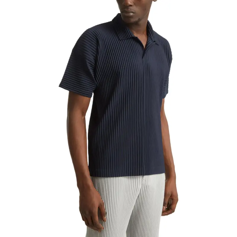 Homme Plissé Issey Miyake Pleated Short Sleeved Polo Shirt-2