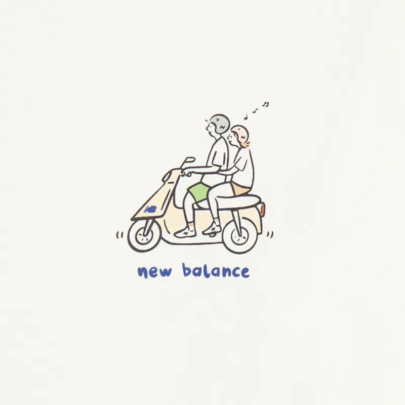 New Balance T Shirt Unisex Ivory White-3