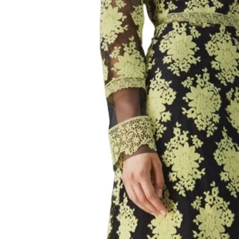 Burberry Long-Sleeved Dresses Women's Yellow-5