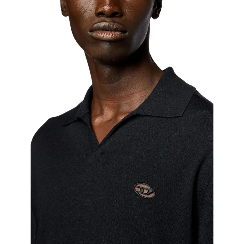 DIESEL Glare Wool Polo Shirt-4