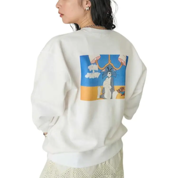Tom And Jerry X FREAK'S STORE Sweatshirts Women's Ecru-1