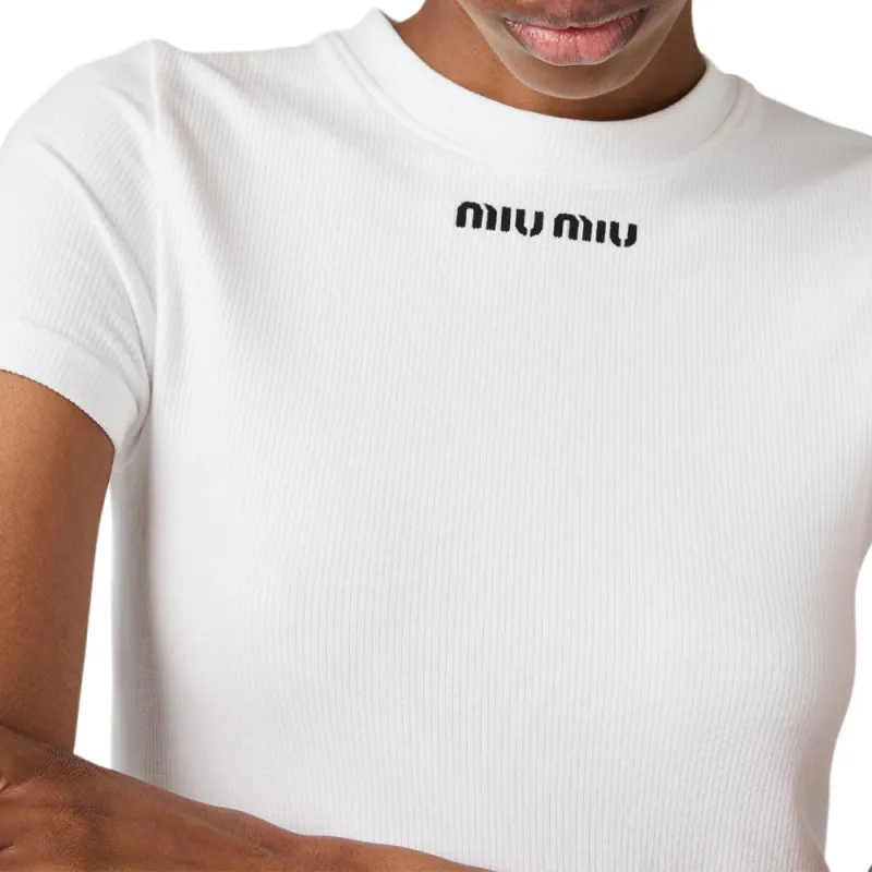 MIU MIU Regular T Shirt Women's White-3