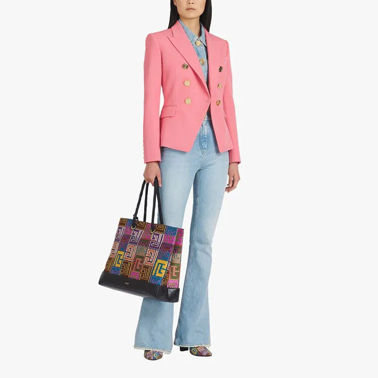 BALMAIN Business Suit Coat Women's Pink-2