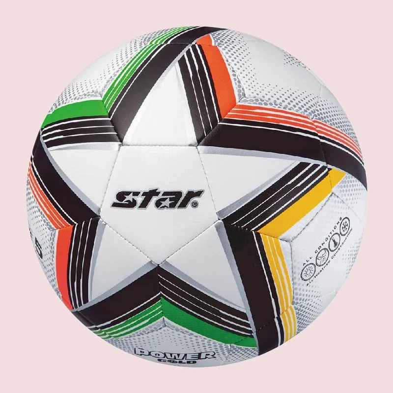 Star Size 5 Ball Soccer TPU Machine Stitched Soccer Ball Unisex Yellow Orange Green White-2