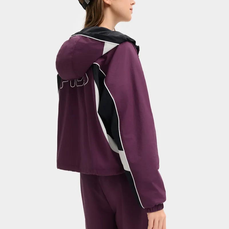 FILA 2025Q1 Woven Coat Women's Italy Version Plum-3