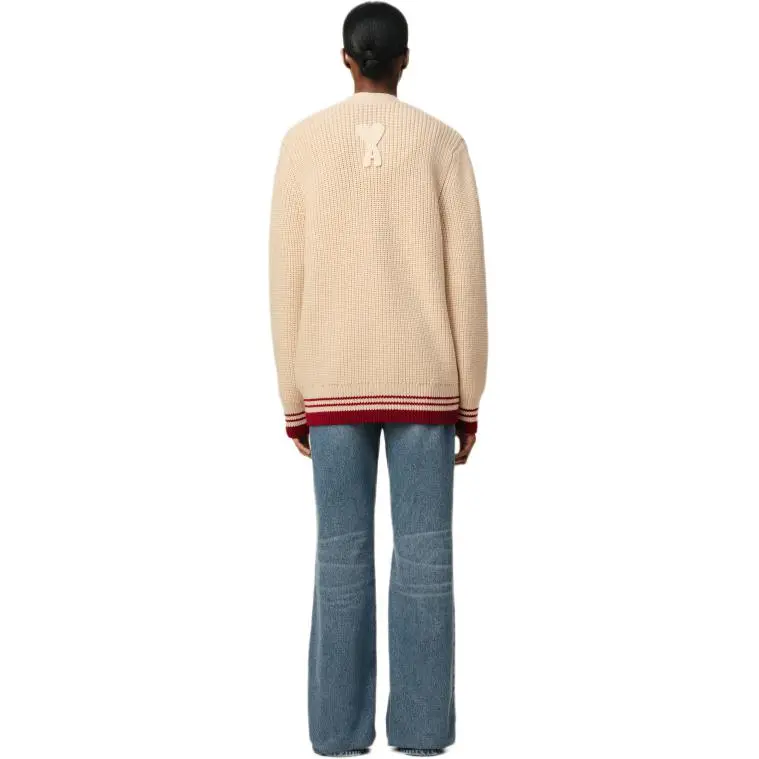 AMIPARIS Paris V Neck Ribbed Cardigan-3