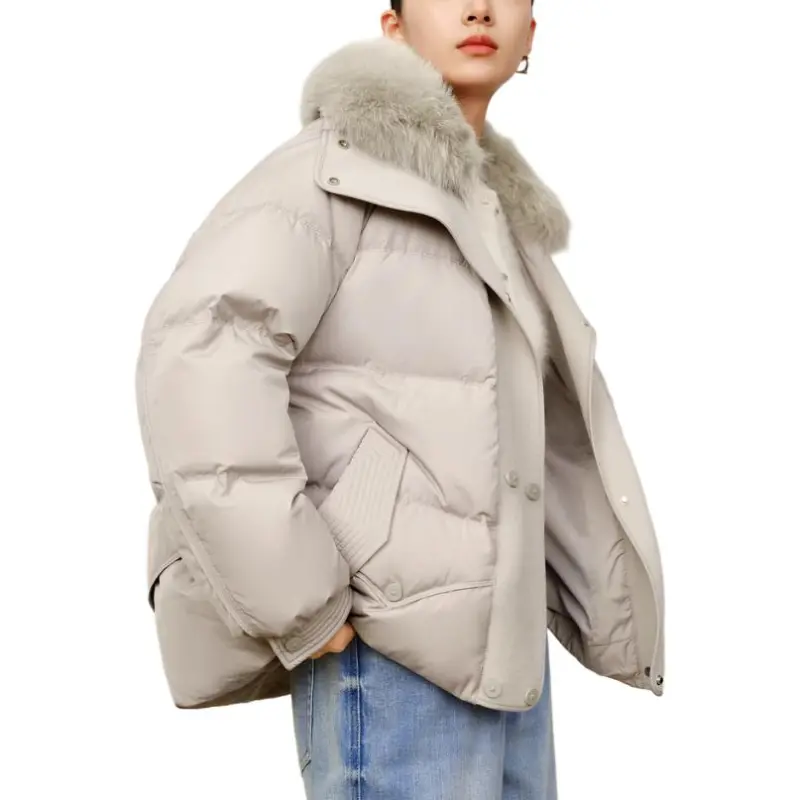 JZ. ANNAKRO Down Jacket Women's Green Gray-4