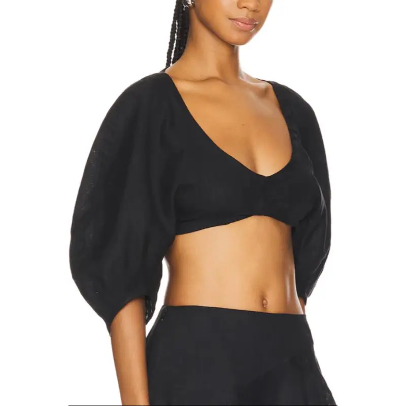 FAITHFULL THE BRAND Crop Tops Women's Black-2