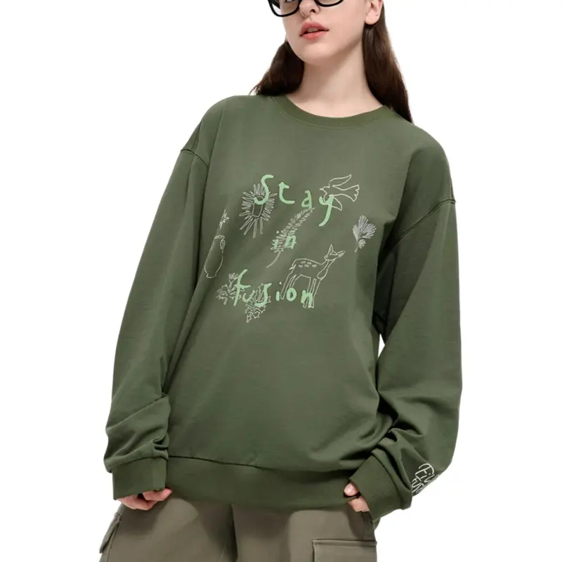 FILA FUSION Sweatshirt Unisex Crab Shell Gray-3