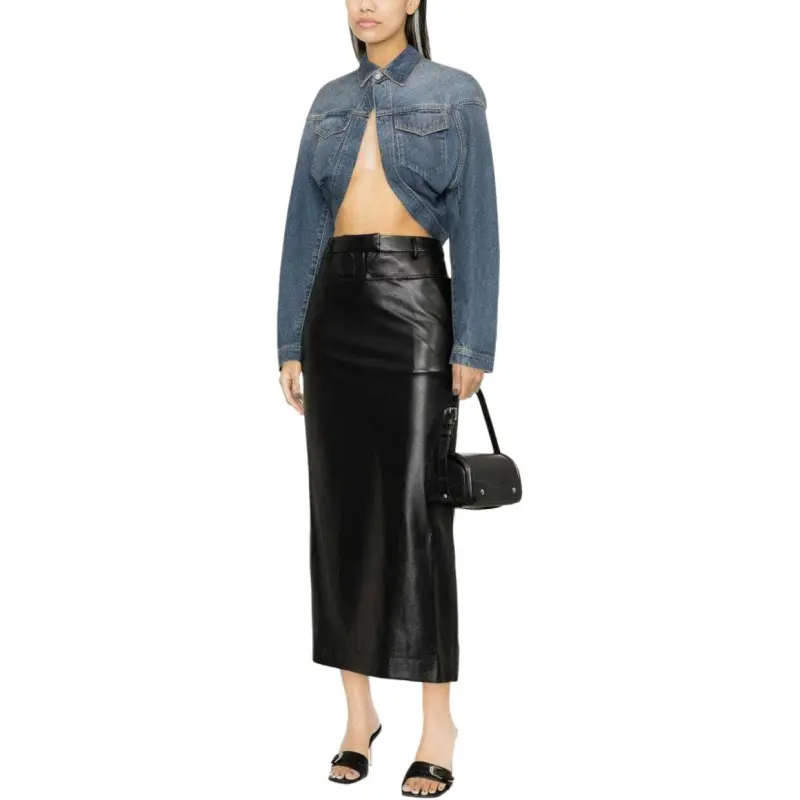 Alaia Peplum Denim Jacket-4