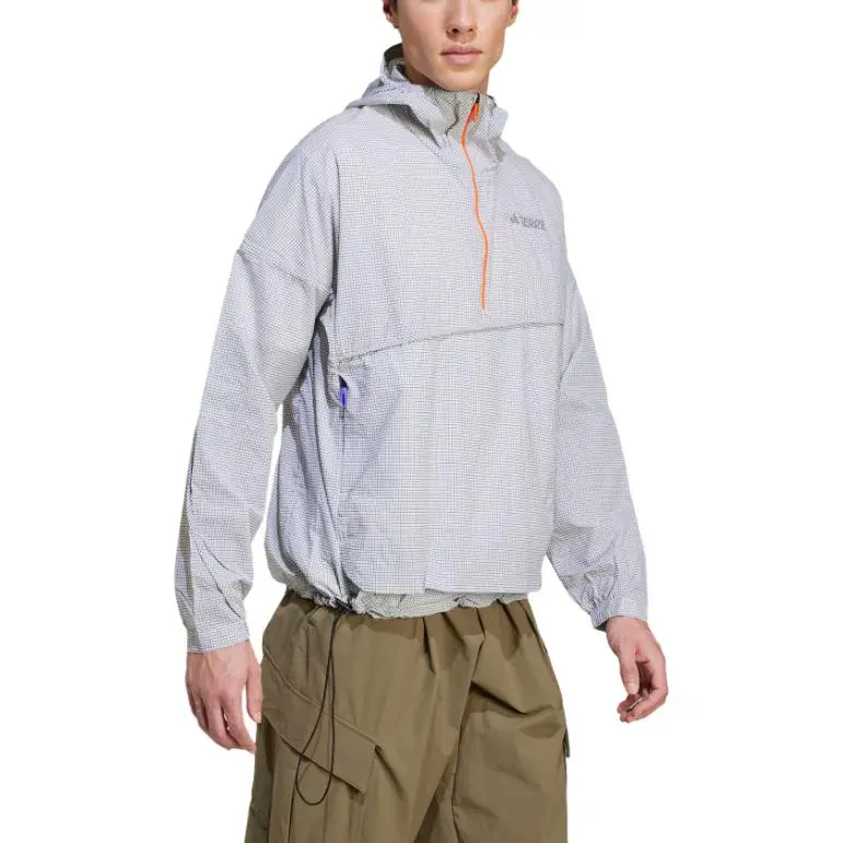 Adidas TerrexXPLORIC SS25 WIND ANORAK Jacket Men's White-2