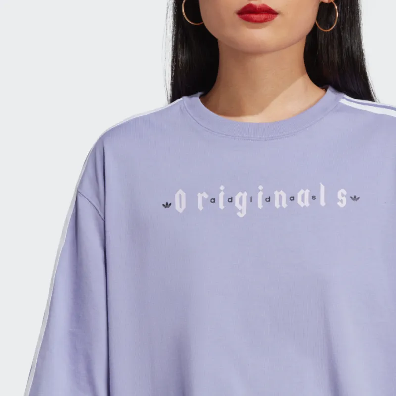 adidas originals Oversized Sporty Tee Purple-5