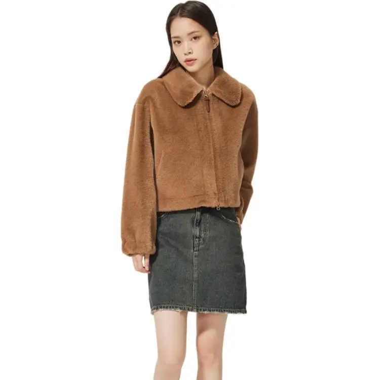 Lee Velvet feel Coat Women's Brown-6