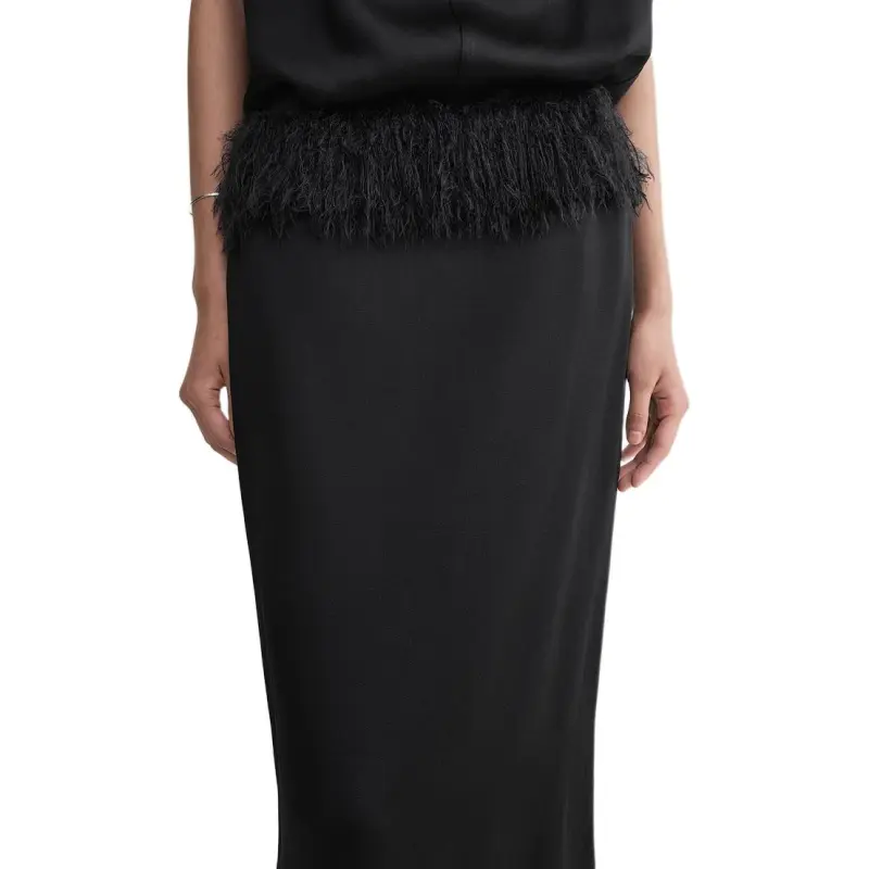 TOTEME Fringed Maxi Skirt-4