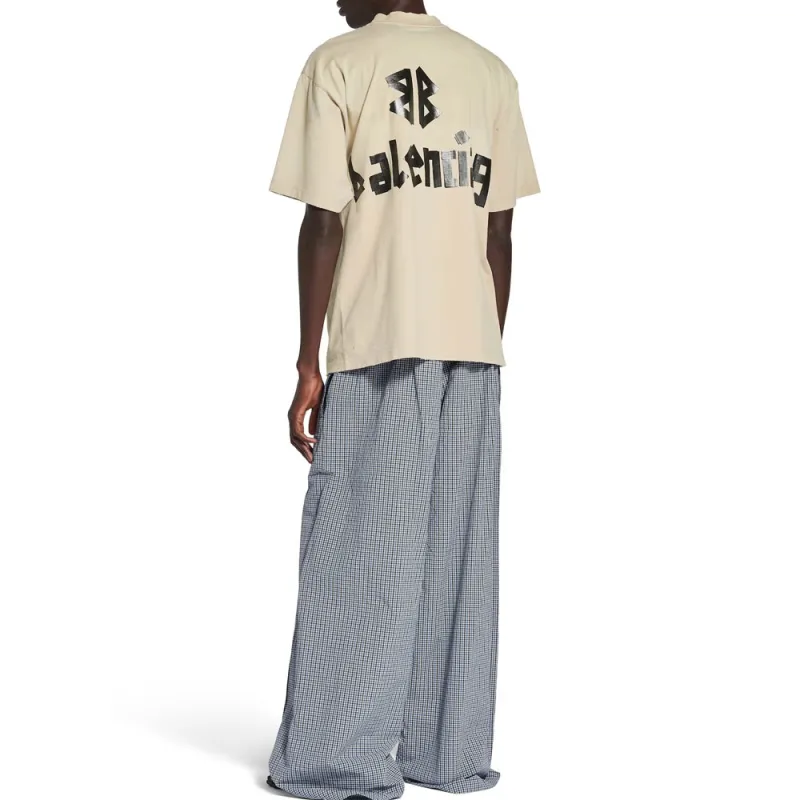 Balenciaga T Shirt Regular Fit Unisex Beige-3