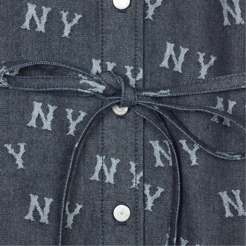 MLB SS24 New York Yankees Long Sleeved Dresses Women's Navy Blue-5