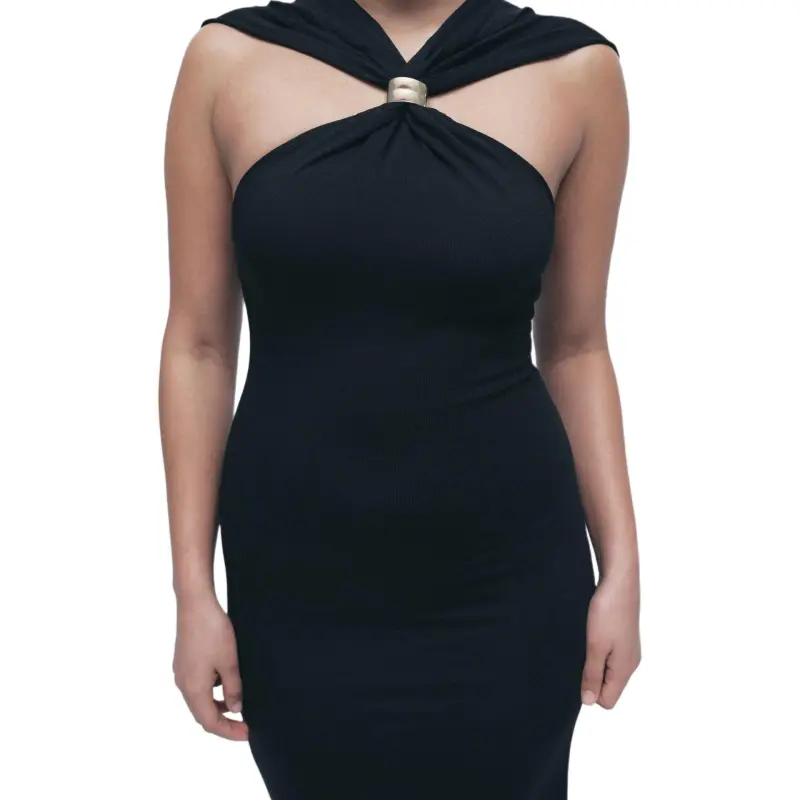 ZARA Slip Dresses Women's Black-2