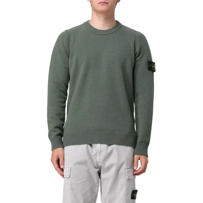 STONE ISLAND Logo Patch Crewneck Jumper-3