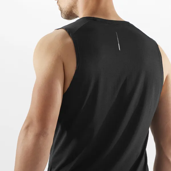 SALOMON CROSS RUN Tank Tops Men Black-2