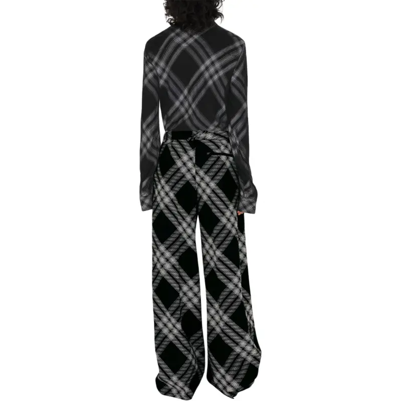 Burberry Vintage Check Wide Leg Trousers-3