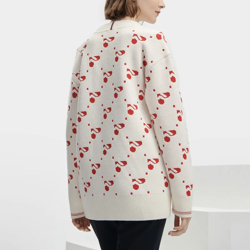 FILA Long Sleeved Sweater Women's Legend Red-3