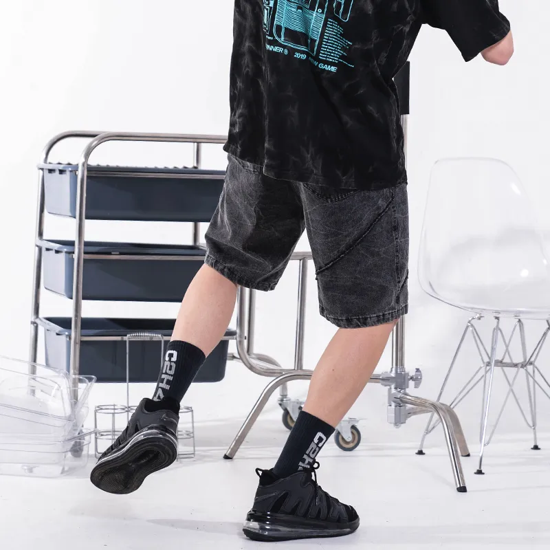 KILLWINNER Denim Shorts Men Black-2