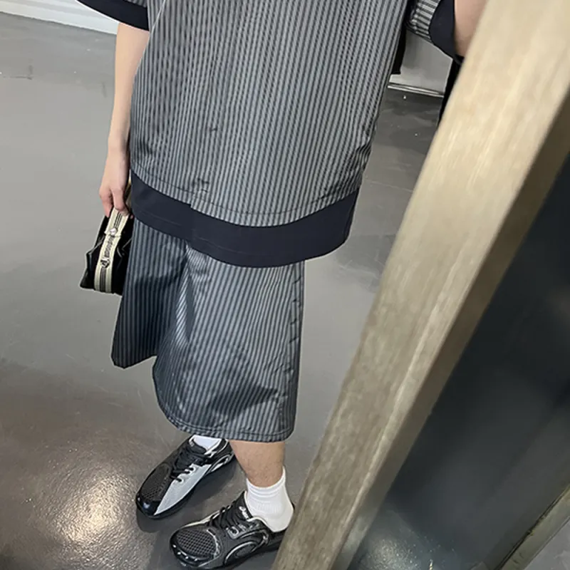 Umamiism Casual Shorts Men Dark Blue-1