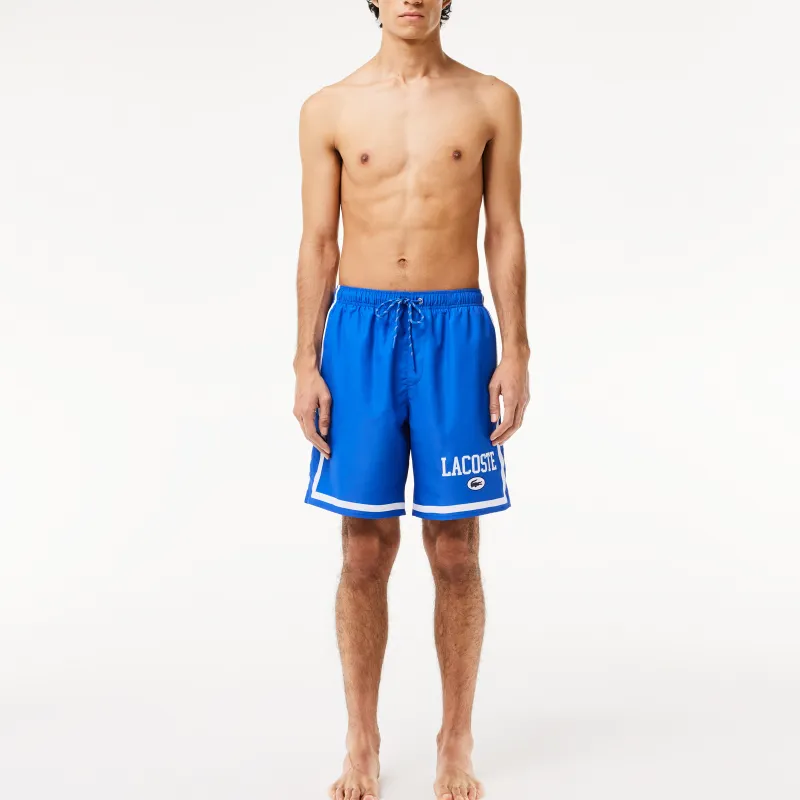 LACOSTE Logo print Swim Shorts-2
