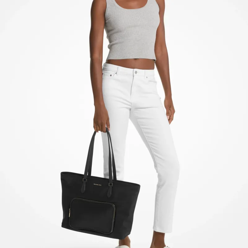 MICHAEL KORS Nylon Tote Bag, Shopping Bag, One Shoulder Handbag Tubas Women's Black-2