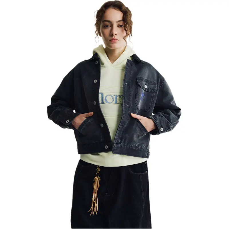 Norybrand 24FW Break Loose Series Jacket Unisex Washed Black-4