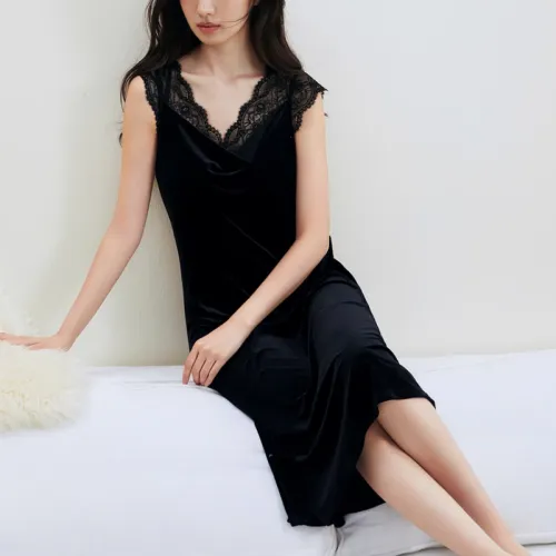 Yiner Life Nightgown Women's Black