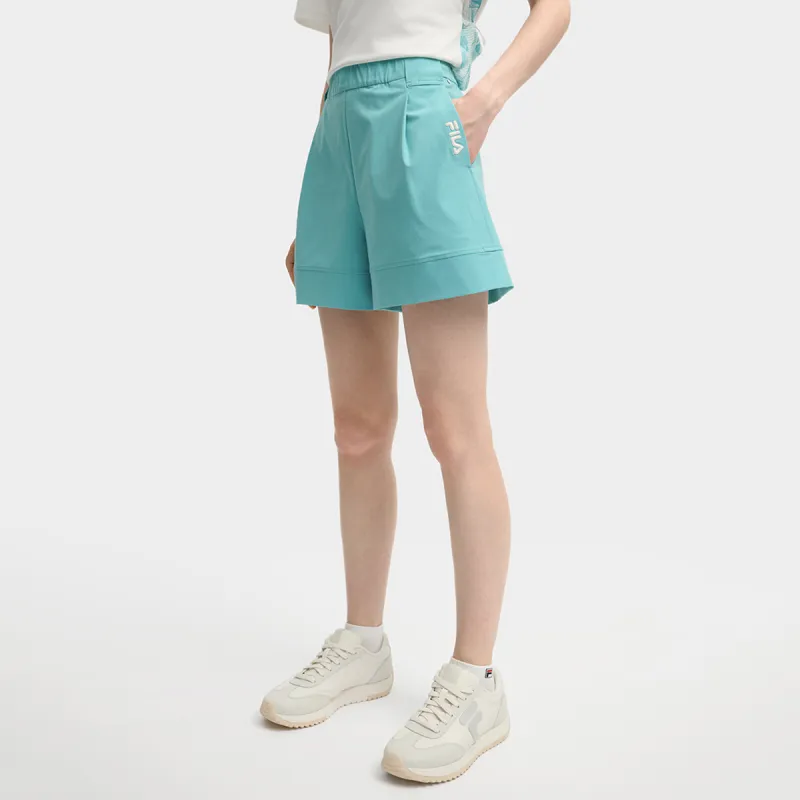 FILA SS25 Casual Shorts Women's Turquoise Blue TQ-4