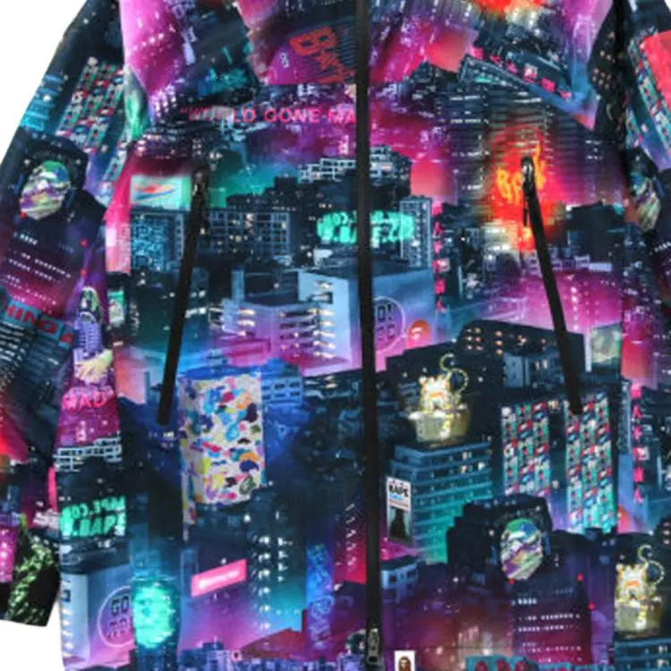 Bape Neon Tokyo Hoodie Jacket-1