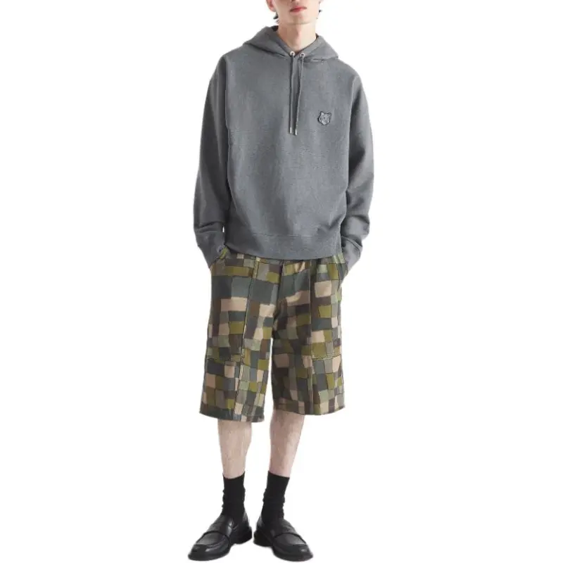 Maison Kitsune Bold Fox Head Patch Drawstring Hoodie-2