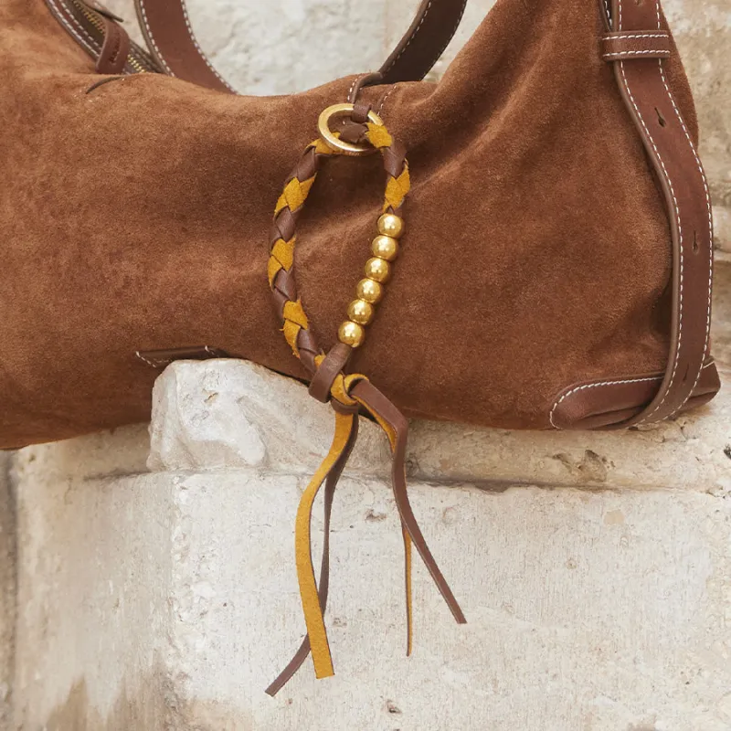 Songmont Cow Leather Bag Accessory Unisex Sandalwood & Camel & Color Block/Sandalwood & Gravel & Color Block-5