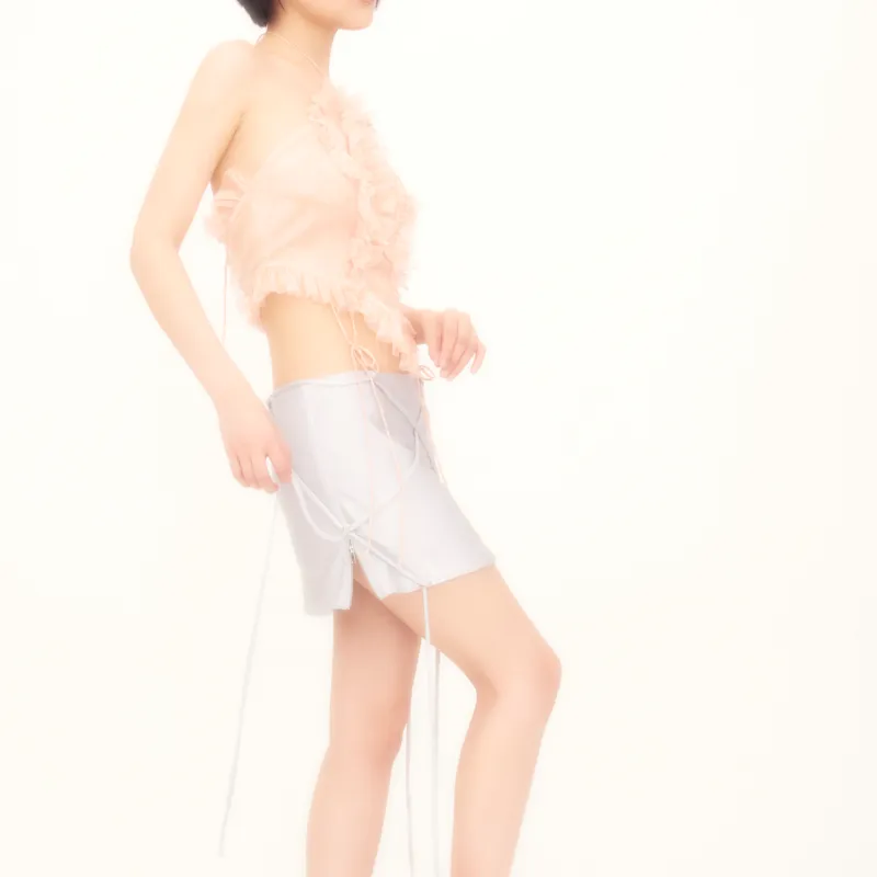 N DRESS Casual Short Skirts Women's Silver-5