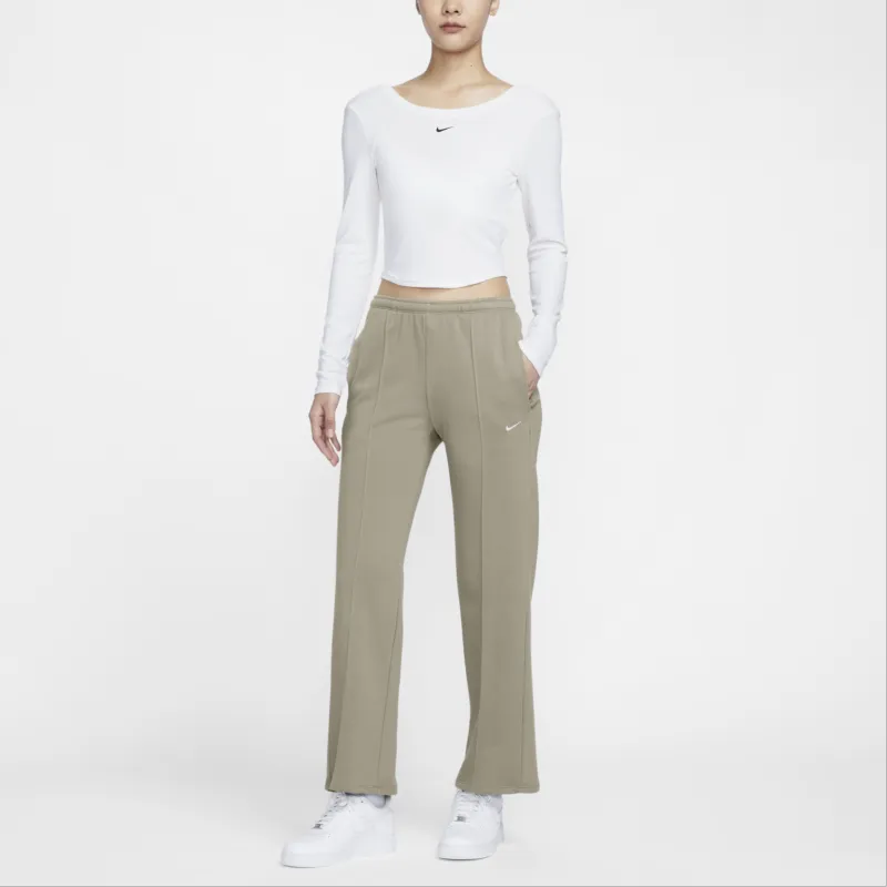 Nike SPORTSWEAR CHILL TERRY Casual Pants Women's Light Army Green/Sail White-2