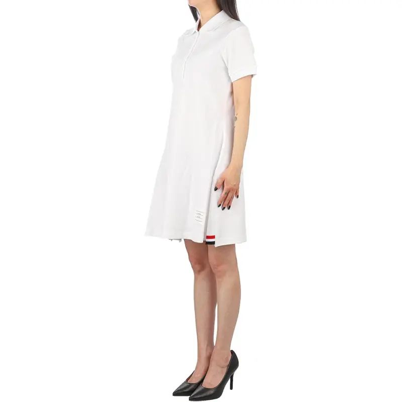 THOM BROWNE Short Sleeved Dresses Women's White-4