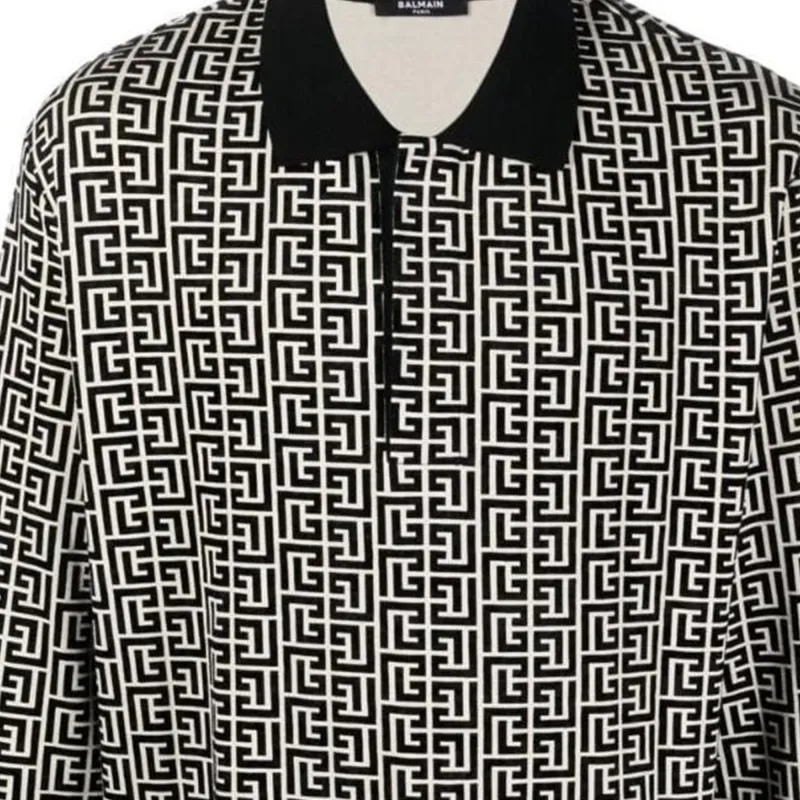 BALMAIN Polo Shirts Men Black-4