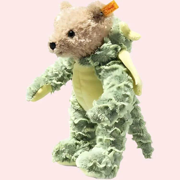 Steiff Original Collection Hoodie Dinosaur Teddy Bear Light Green Dolls Plush Doll 27cm Height-3