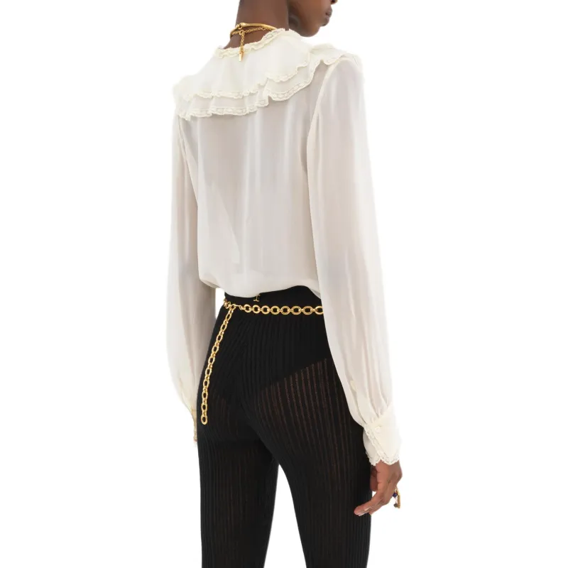 Chloé Ruffle Detailed Long Sleeved Blouse-3