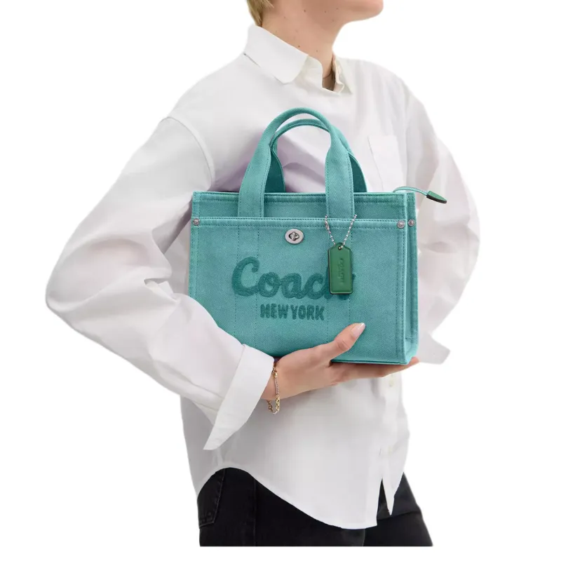 COACH Cargo Green Charm Tote Bag, Shopping Bag, Shoulder Bag, Crossbody Bag, Handbag Medium Size Women's Ivy-7