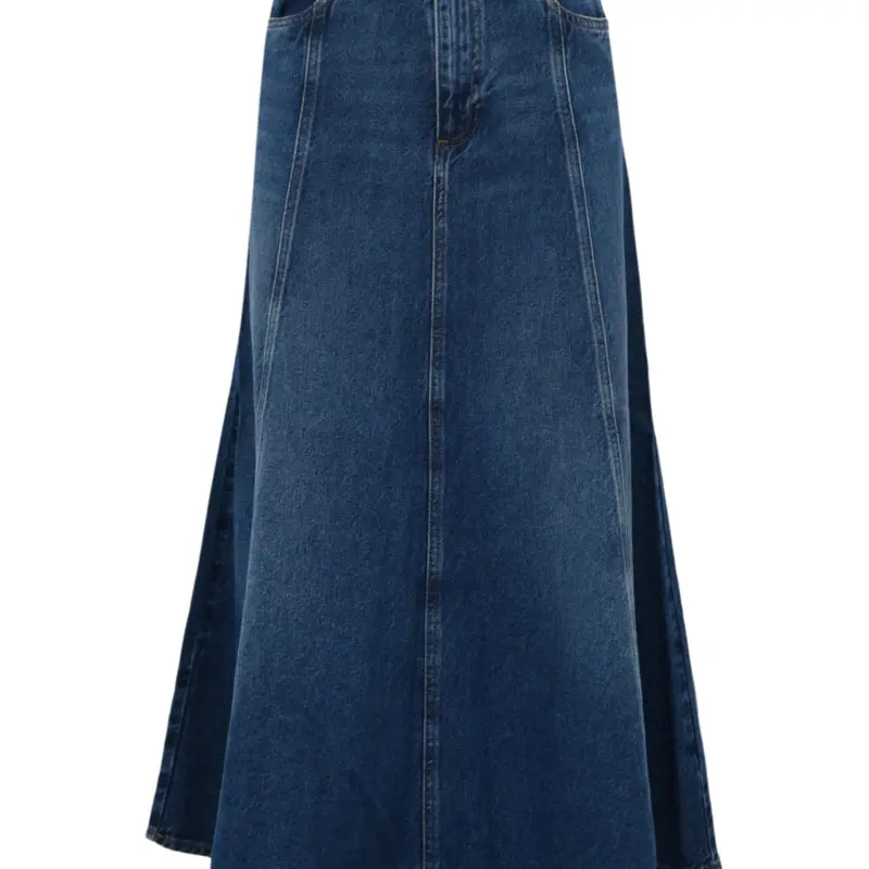 Twinset Oval T belt Denim Maxi Skirt-3