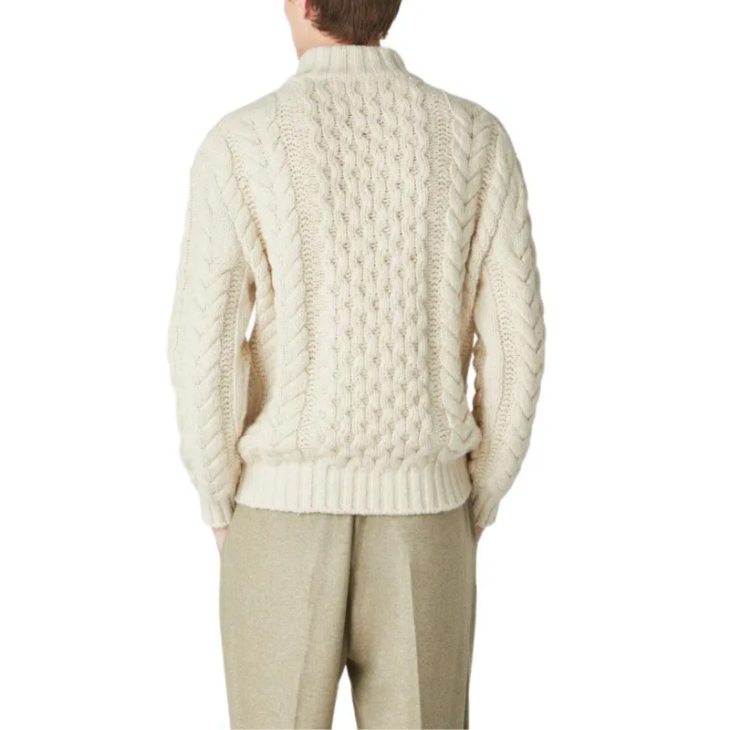 Loro Piana Quater-Zip Cableknit Sweater-3