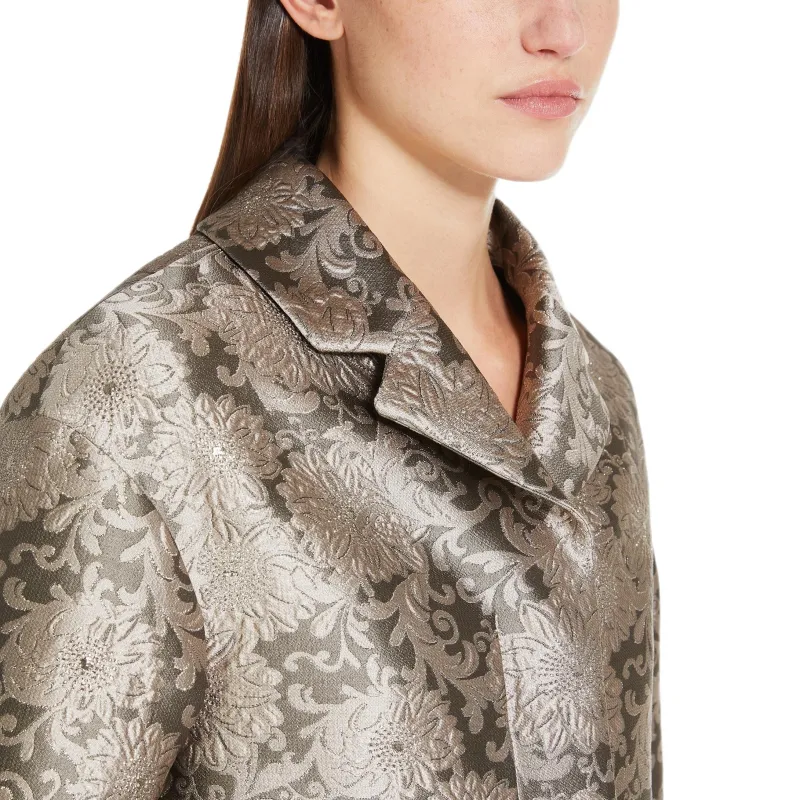 'S MAX MARA Effige Floral jacquard Coat-3