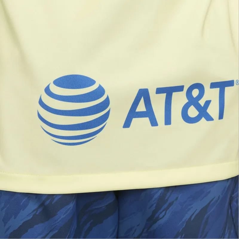 Nike Club América 2023/24 Stadium Home Soccer Jerseys Men's Lemon Chiffon/Crown Blue Raven-5