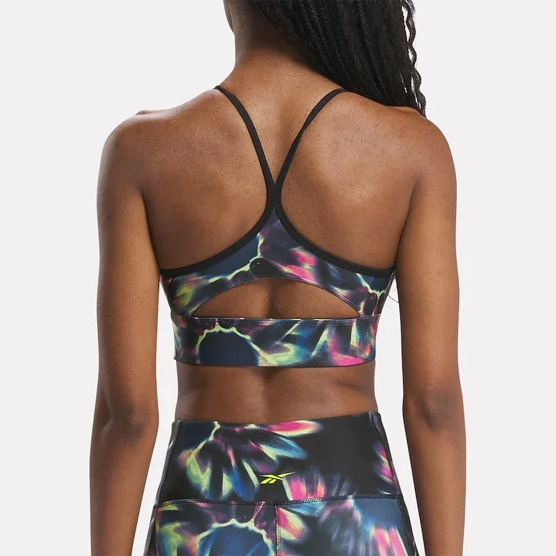 Reebok ID Train Printed Bra Bra Women's Gray Purple-3